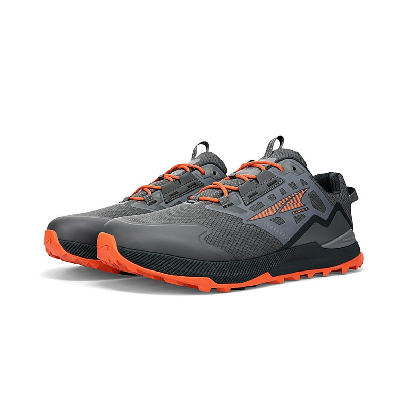 Altra LONE PEAK ALL-WTHR LOW 2 Férfi Terepfutó Cipő Szürke Narancssárga | HU-AL3475Z12